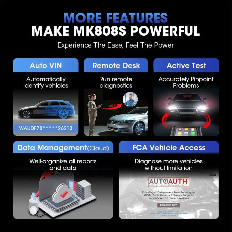 Autel MK808S Car Diagnostic Tool Automotive Code Reader OE All Systems Diagnostics Bidirectional OBD2 Scanner PK MX808S