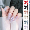 Ribbon Bow Nail Art Kit Elegant Black White Design Set