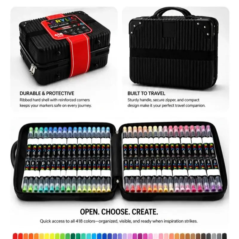 Brush Tip Acrylic Paint Markers Set — product view 7