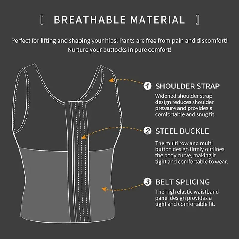 Mens Compression Slimming Shaper Vest Tummy Control Tank