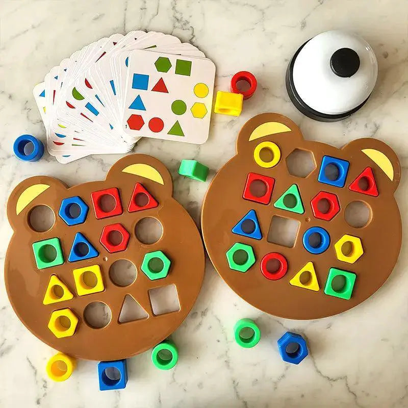 Kids Geometric Shape Matching Puzzle Board Games Fun