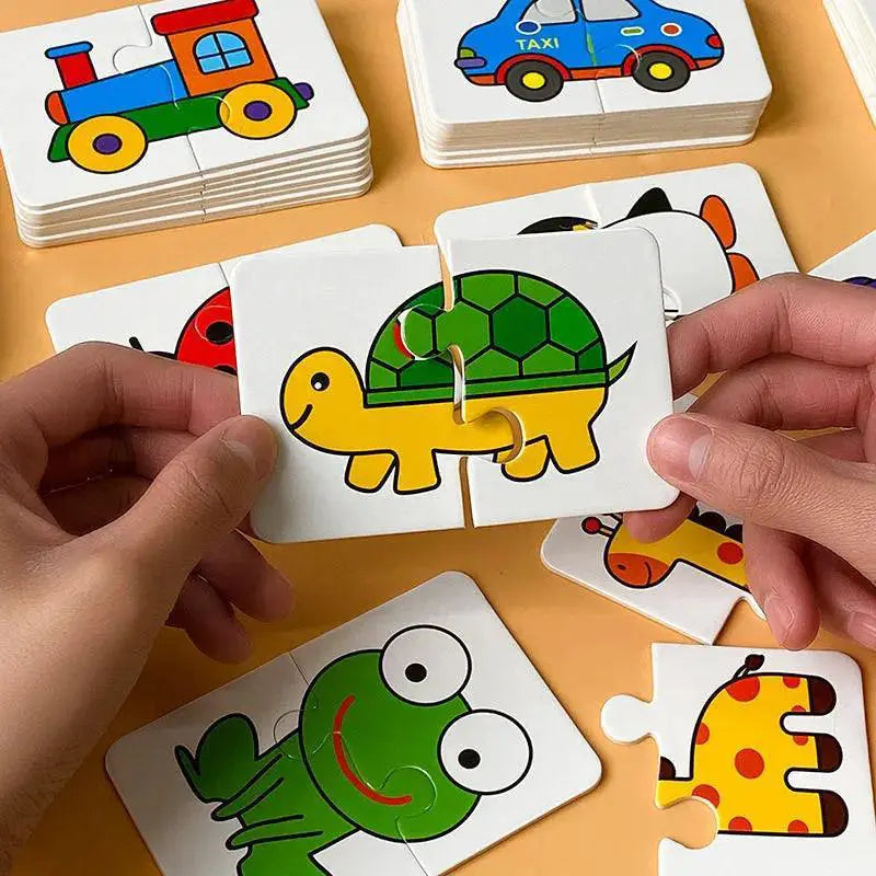 Montessori Animal Puzzle Cards for Cognitive Development