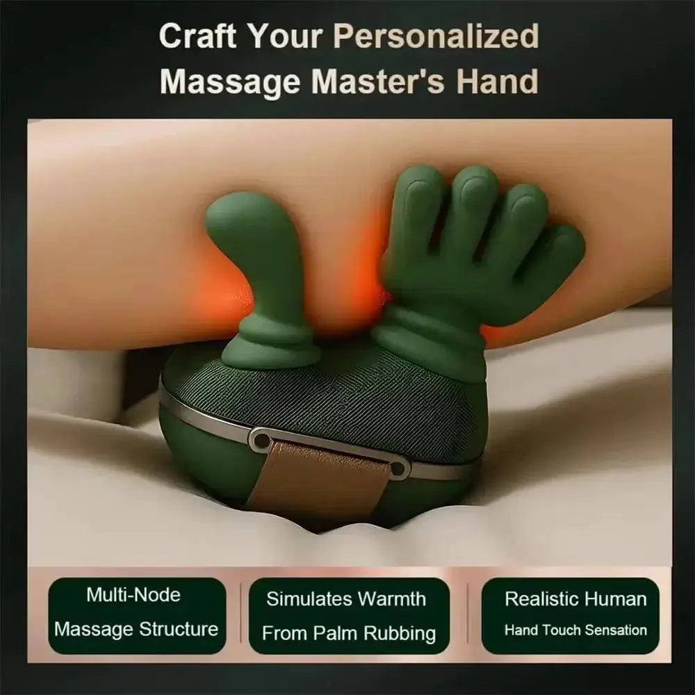 Bionic Neck and Back Massager 2-Level Heated Shiatsu Massager 4D Deep Tissue Kneading Massage Simulated Hand Massage for Pain M