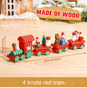 Charming Wooden And Plastic Christmas Train Ornament