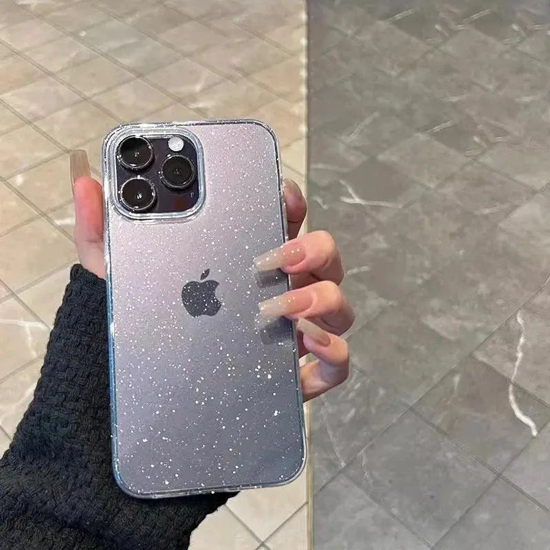 Glittering Shockproof Silicone Case for iPhone Pro Max