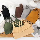 Sexy Women Tops Back Cross Strap Tank Running Sports Bra