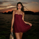 Flattering Backless Chiffon Dress