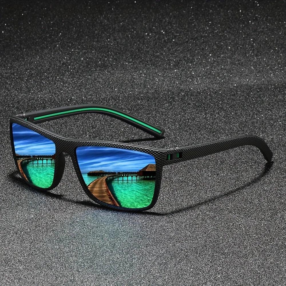Unisex Vintage Square Polarized Sunglasses UV400 Protection