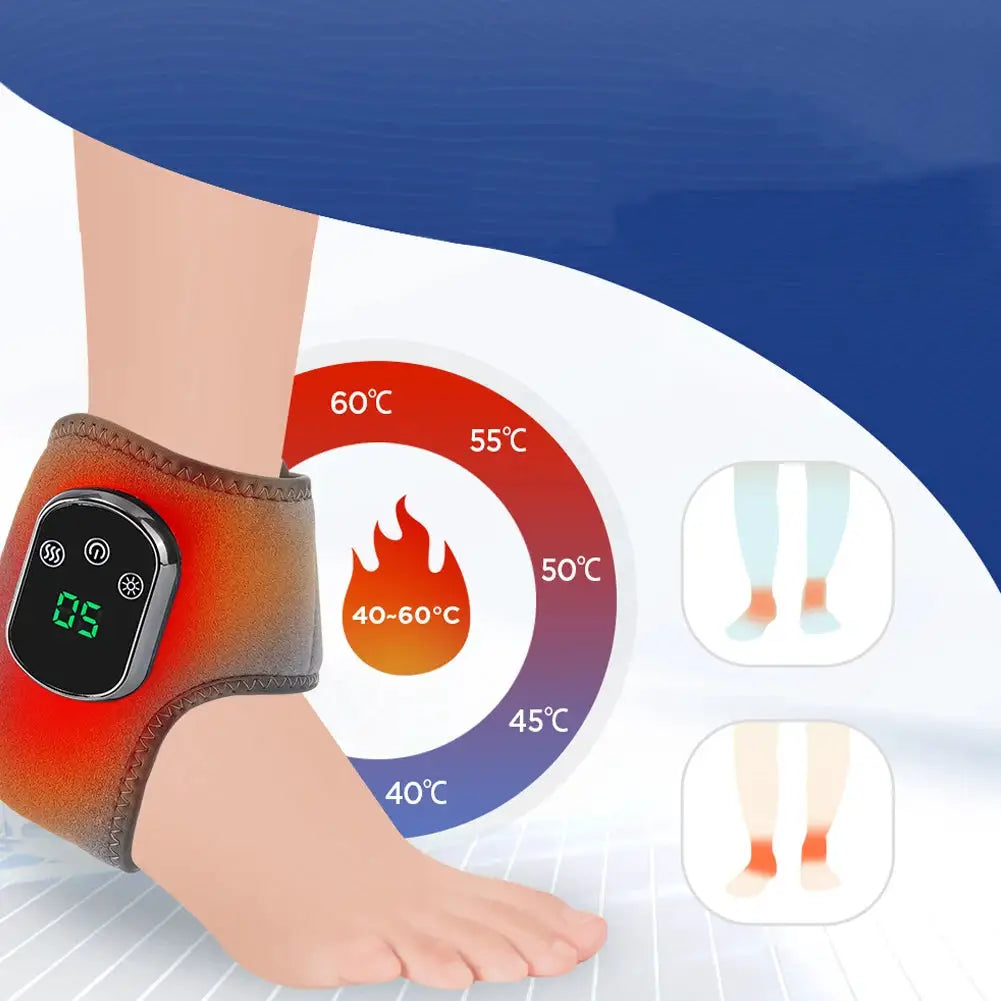 3-in-1 Rechargeable Ankle & Foot Massager 3 Vibration Mode Ankle Massager Foot Revive Massager for Pain Relief &