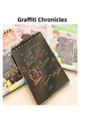 1pc Notepads Rainbow Colorful Scratch Art Kit Gift