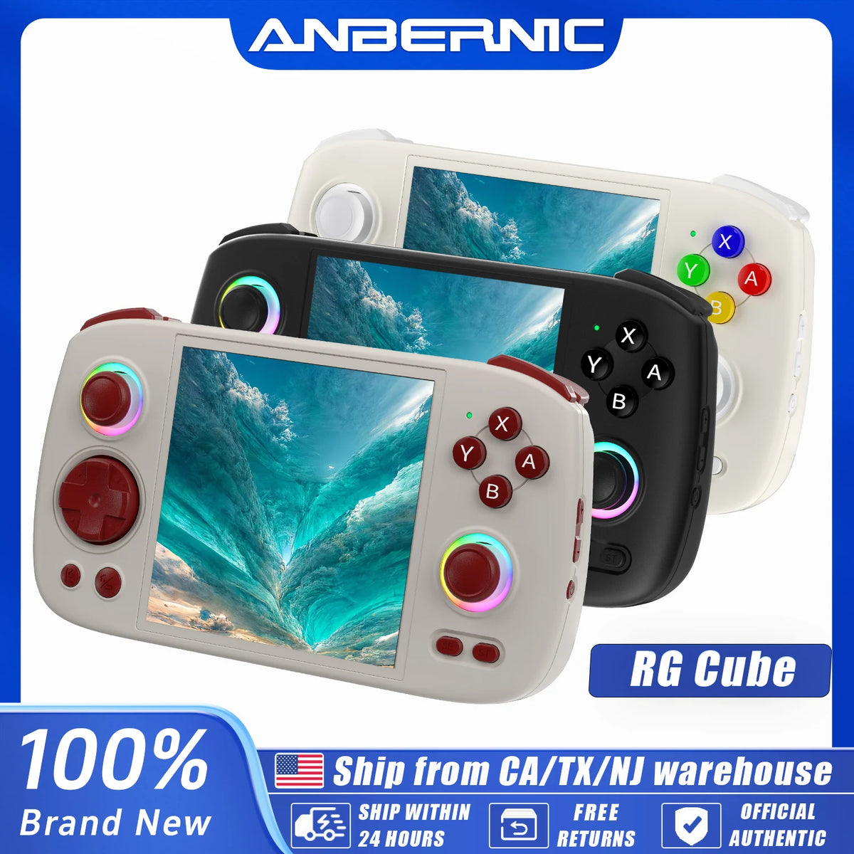 Anbernic RG Cube Handheld Game Console '' IPS Touch Screen — product view 1