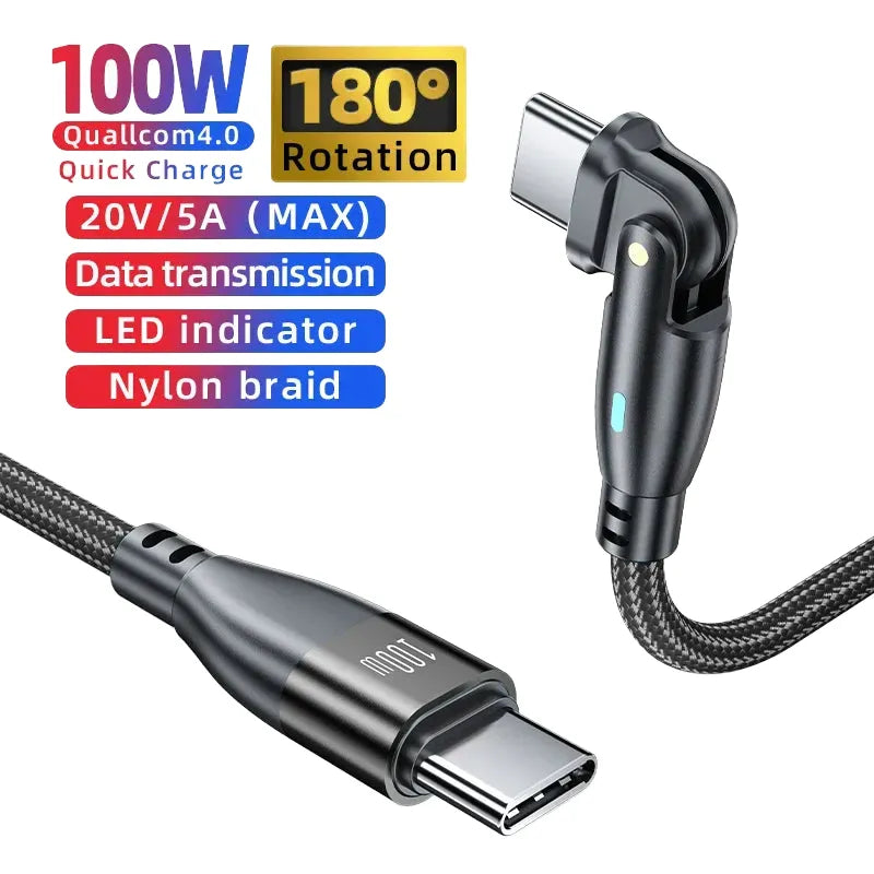 USB C Elbow Charging Cable — product view 1
