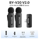 BOYA BY V3 Wireless Lavalier Microphone for iPhone 15 16 Type C Phones with Clip