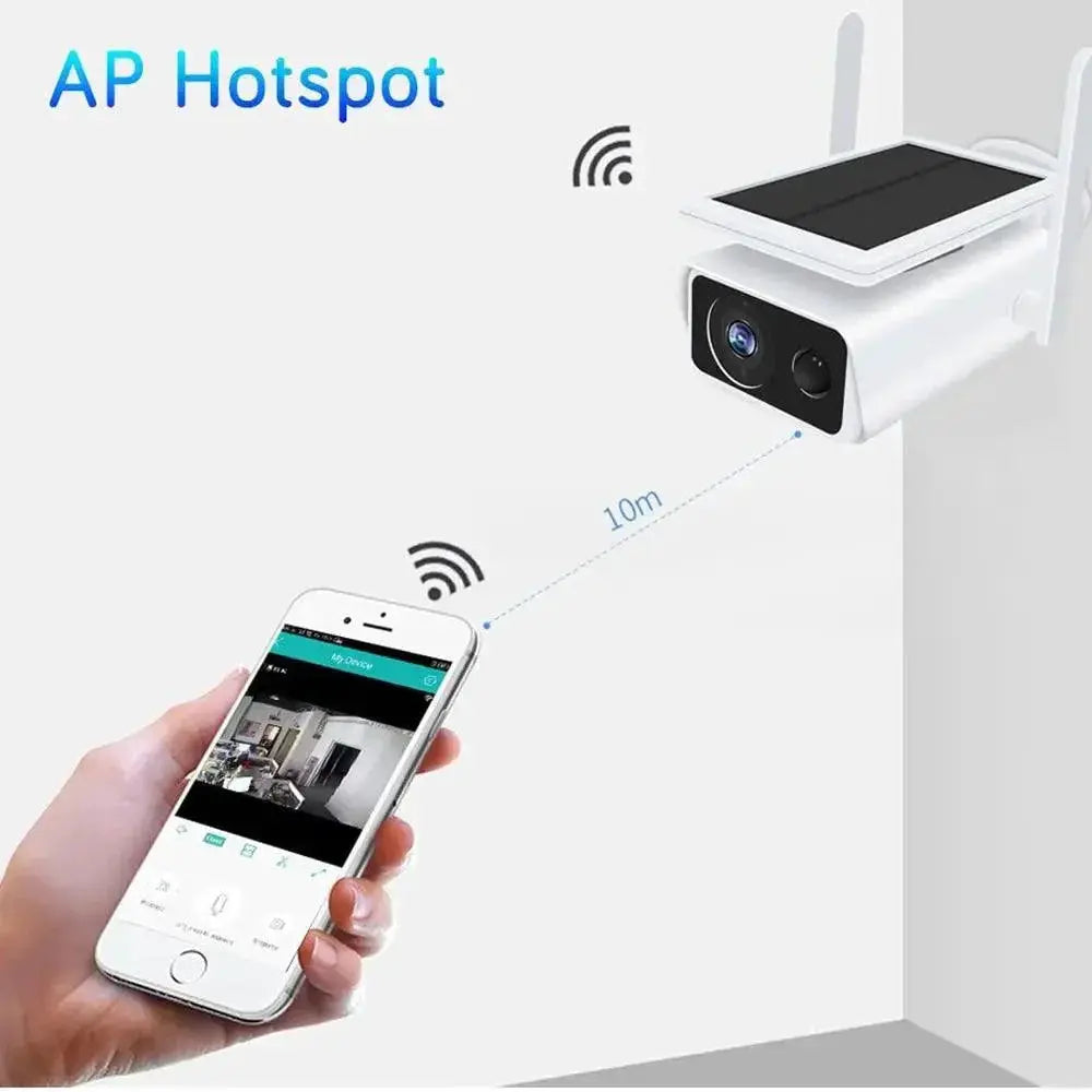 Solar Powered 4MP Wireless Outdoor Security Camera