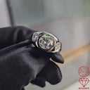 Men's Carat Moissanite Silver Ring
