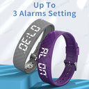Vibrating Alarm Clock Watch Heavy Sleepers Silent Wake-Up Smart Bracelet Men Women Adjustable Wearable Vibration Wrist Band Ht30