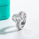 3Ct Pear Moissanite Wedding Ring Set
