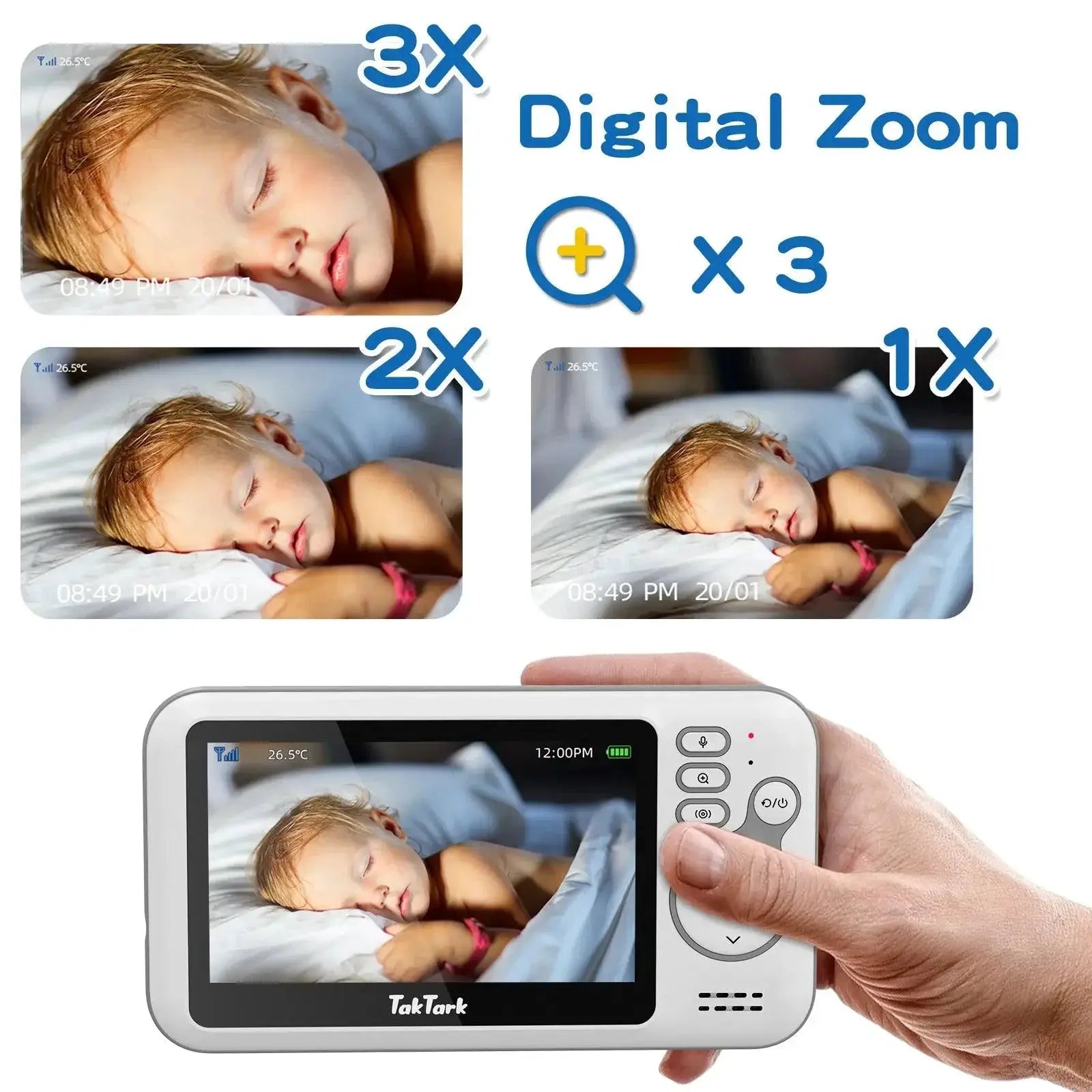Video Baby Monitor With Enhanced Security And Night Vision