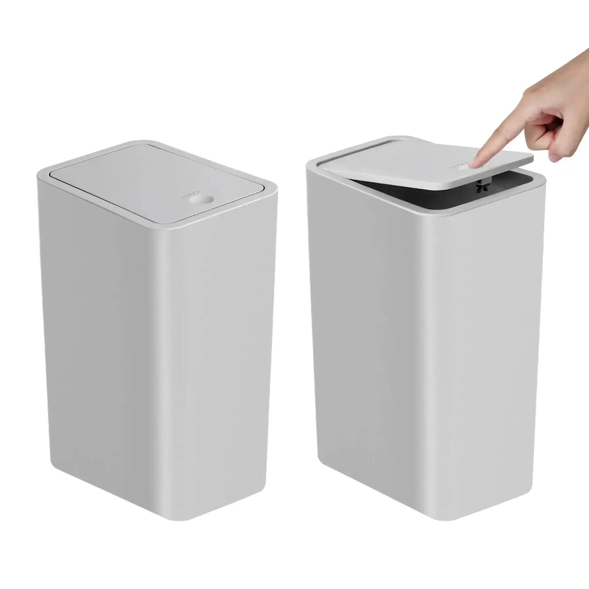 Odor-Control Bathroom Trash Can With Lid — product view 12