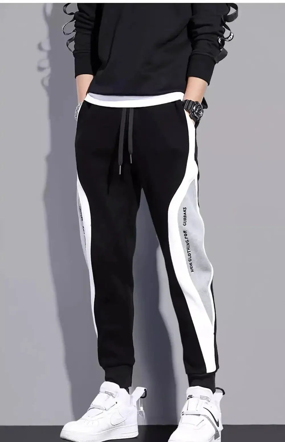 Mens Wide Loose Casual Pants Trousers Spring Autumn