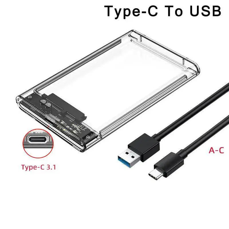 2.5 Inch HDD SSD External Enclosure USB Type C Case