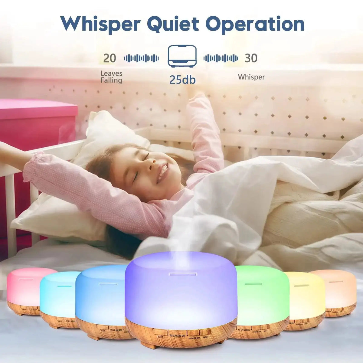 500ML Ultrasonic Aroma Diffuser and Humidifier with LED Light - product image 3