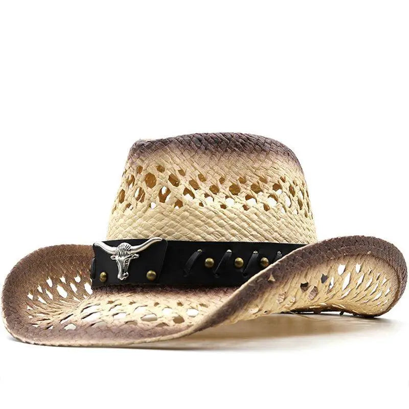 Raffia Cowboy Hat for Sun Protection — product view