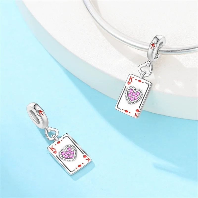 Sterling Silver Poker Card Pendant