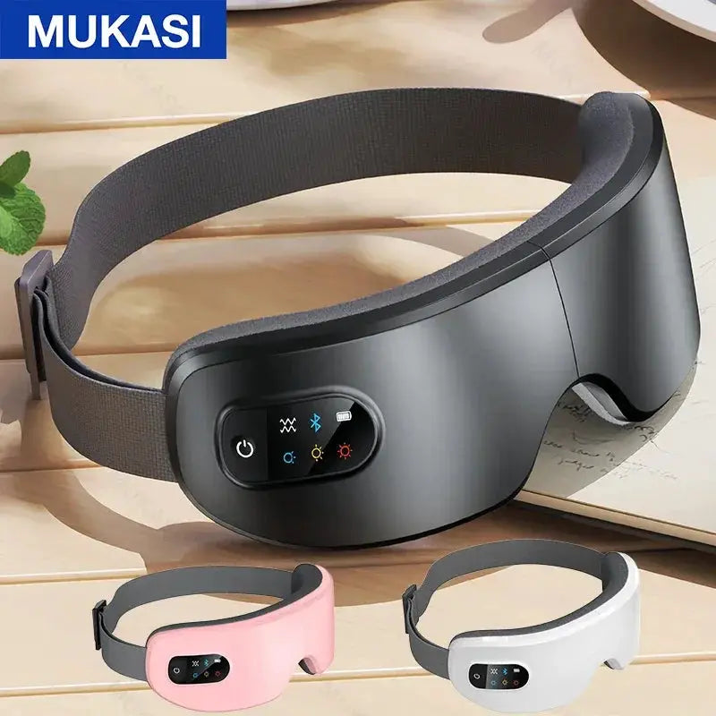 MUKASI Eye Massager With Heat Vibration Bluetooth Music