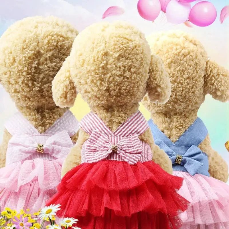 Royalty Ruffle Dog Dress For Stylish Summer Pets Outfit