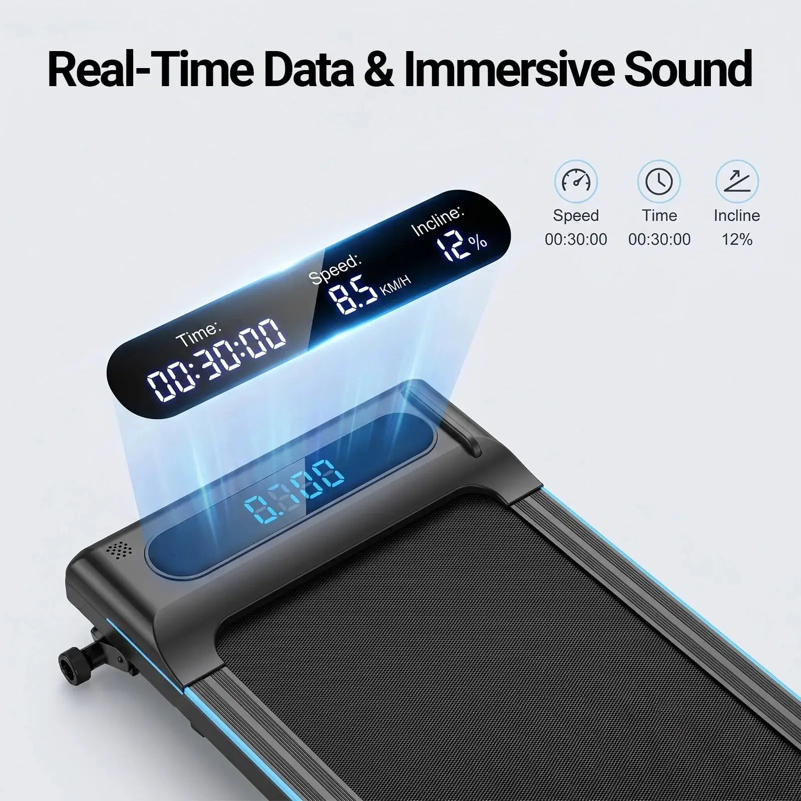 Under‑Desk Walking Pad Treadmill With Foldable Handrail, 2‑in‑1 Walk Jog Run Machine, 3.5HP Ultra‑Quiet Brushless Motor, 300LBS Capacity, 12‑Speed Wireless Remote, Shock Absorption Cushioned Belt, LED Real‑Time Di