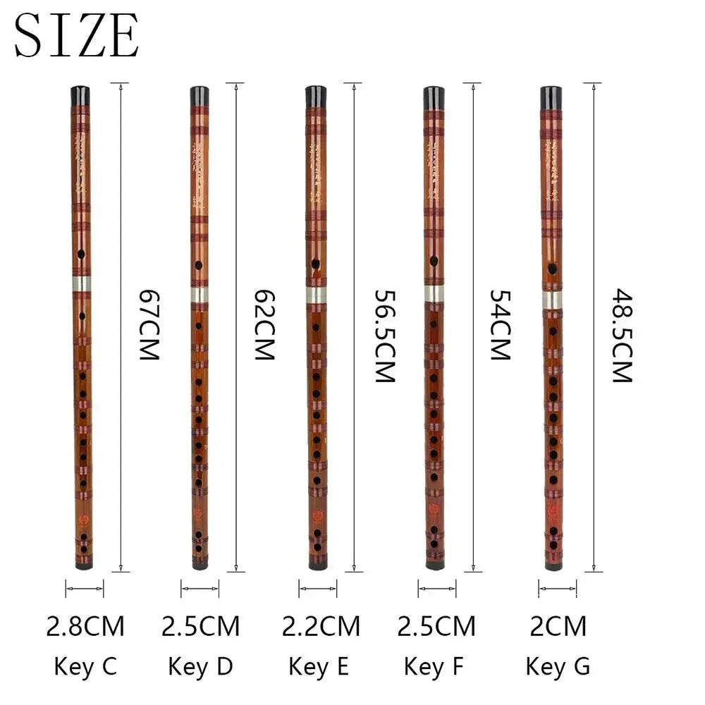 M MBAT Bamboo Flute Dizi Professional Woodwind Instrument
