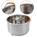 Pot Steamer Stainless Steel Basket With Silicone Handle