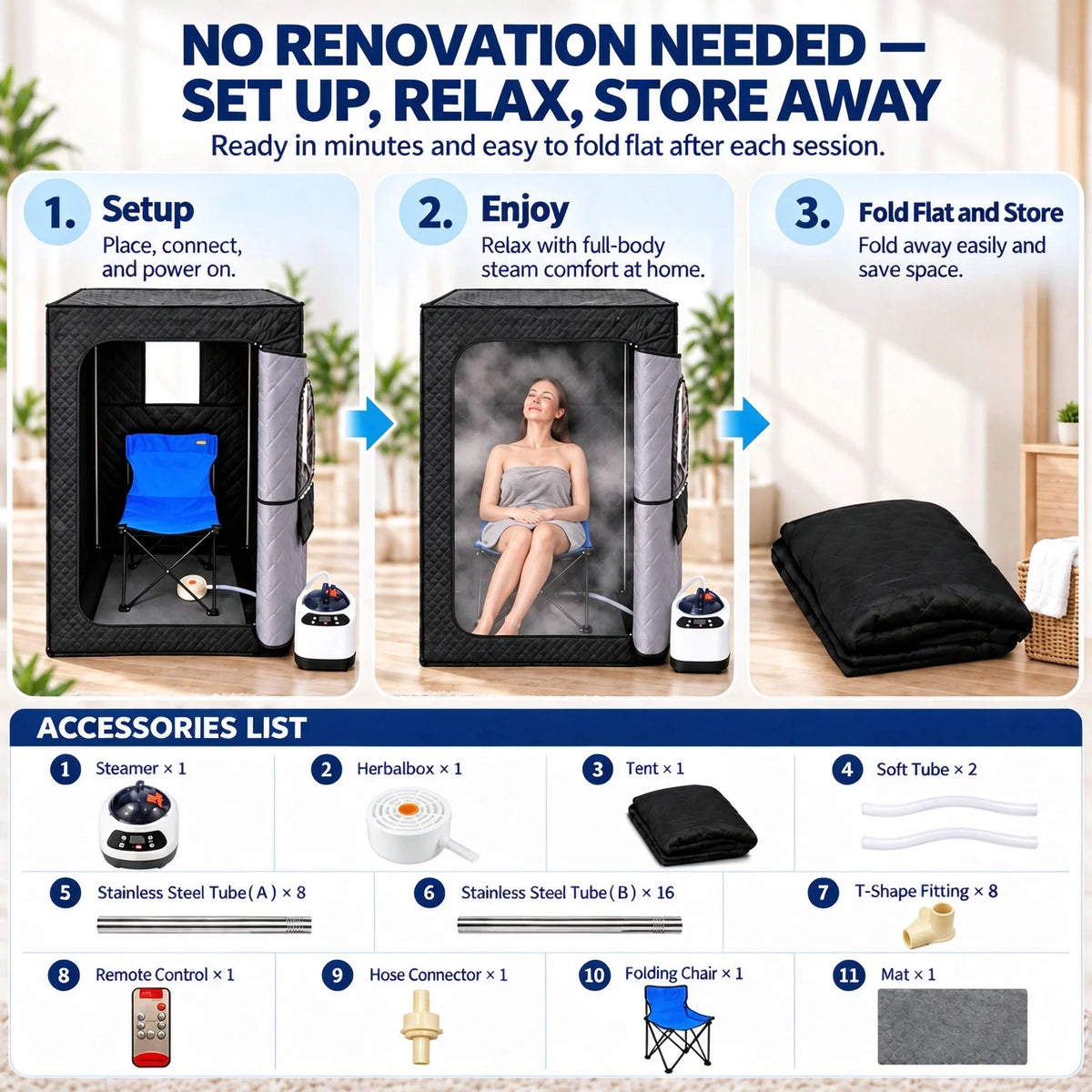 Portable Waterproof Sauna Room
