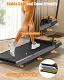 2.5HP Quiet 2 In 1 Under Desk Treadmill Incline Handle Bar