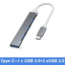 4 Port USB C Hub - High Speed USB 3.0 For Laptops