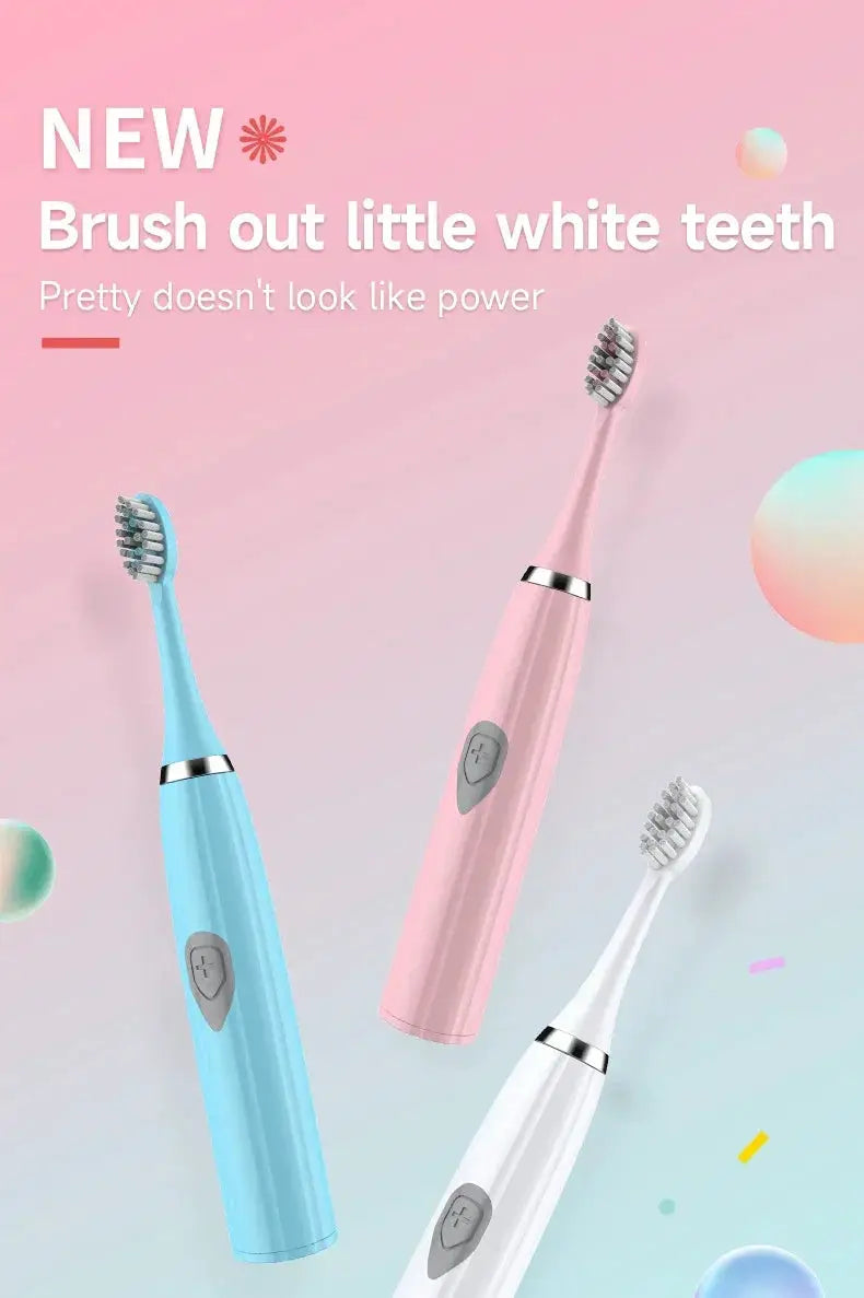 Portable Electric Toothbrush For Adults Soft DuPont Bristles - OurLum.com