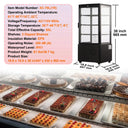 SucceBuy Refrigerated Display Case Countertop Pastry Display Case