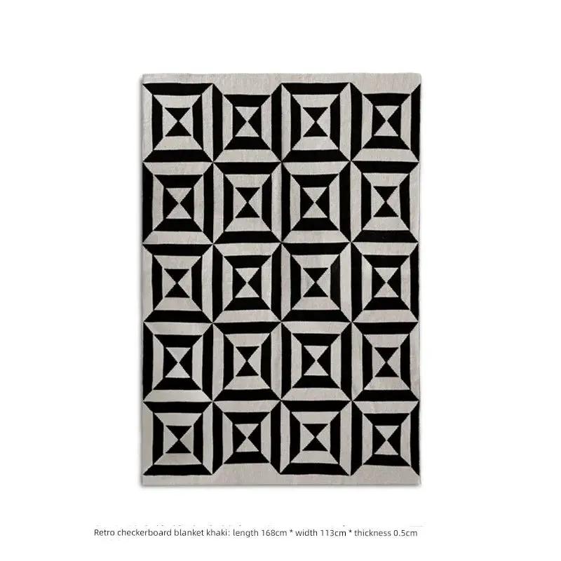 Nachumus Chessboard Knitting Office Blanket For Cozy Spaces