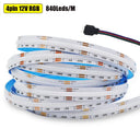 RGB COB LED Strip 12V 24V 840 LEDs Dotless High Bright Mood Lighting Ribbon