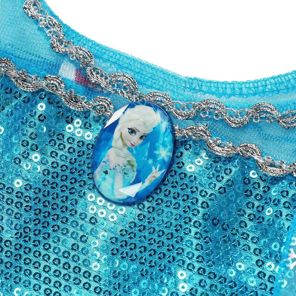 Snow Queen Elsa Princess Dress Enchanting Frozen Costume