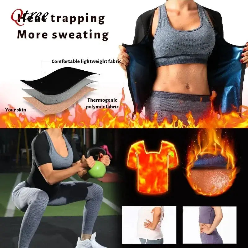 Womens Sauna Effect Shapewear Body Shaper Waist Trainer
