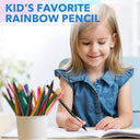 Colored Black Wood Pencils 7 In 1 Rainbow Drawing Kit
