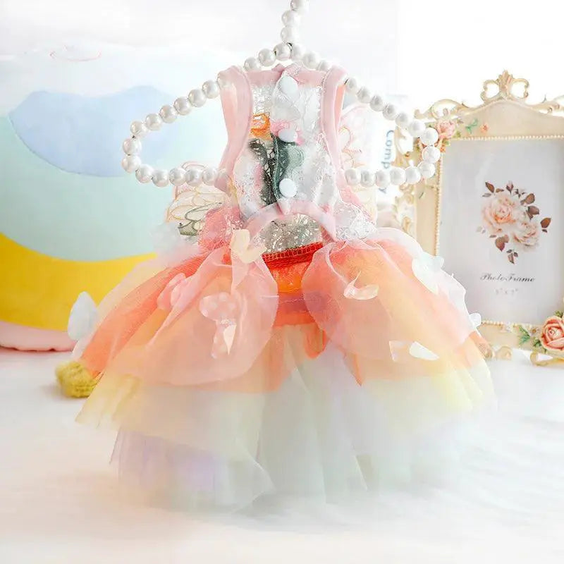 Royal Silk Princess Dog Dress for Stylish Pups Outfit