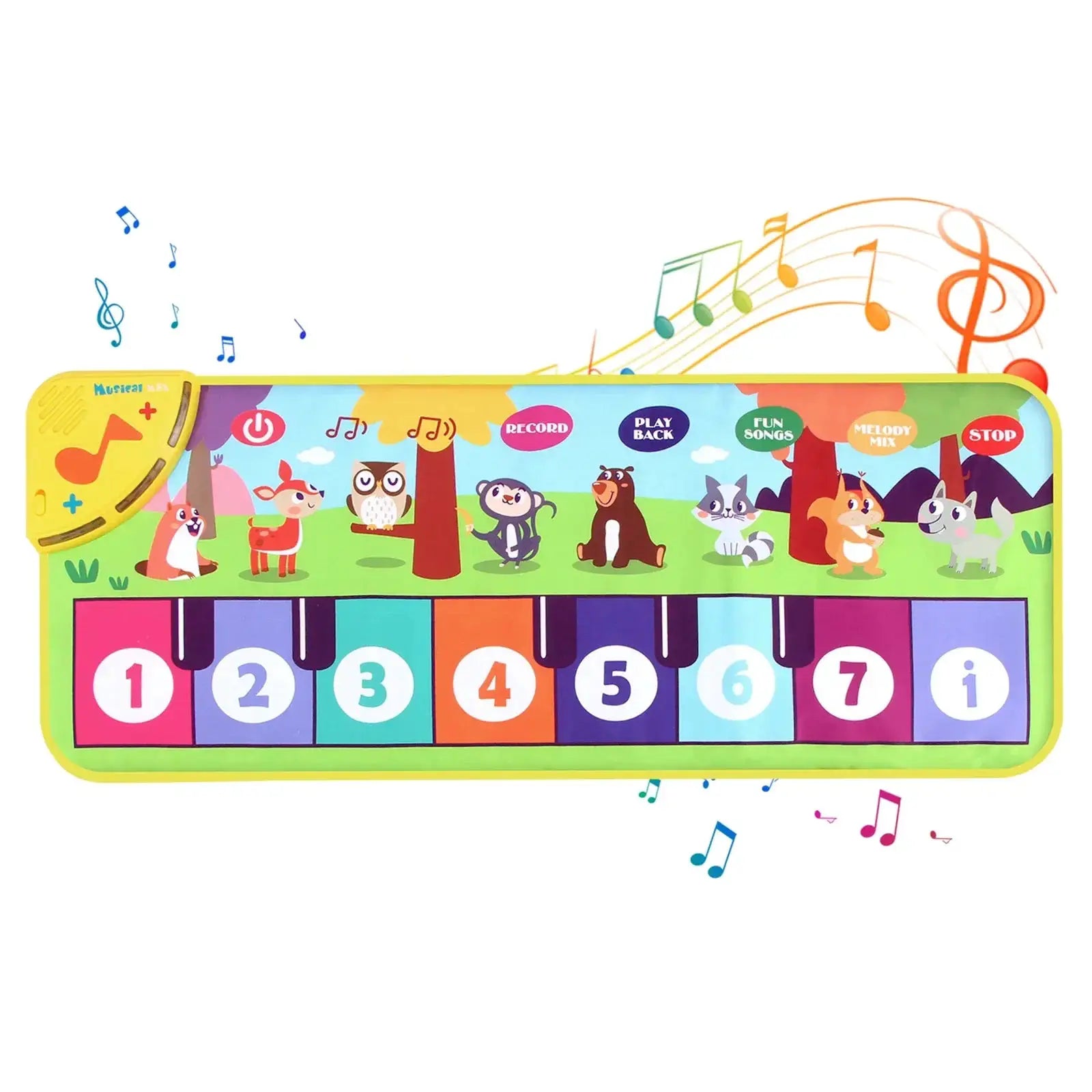80x30cm Kid Music Piano Mat With 8 Animal Sounds Gifts