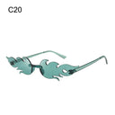Trendy Rimless Flame Sunglasses for Women UV400 Shades