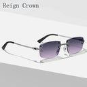 Unisex UV400 Rimless Square Sunglasses for Sun Protection