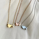 eManco 6MM Heart Dainty Initial DIY Necklace Gold Color