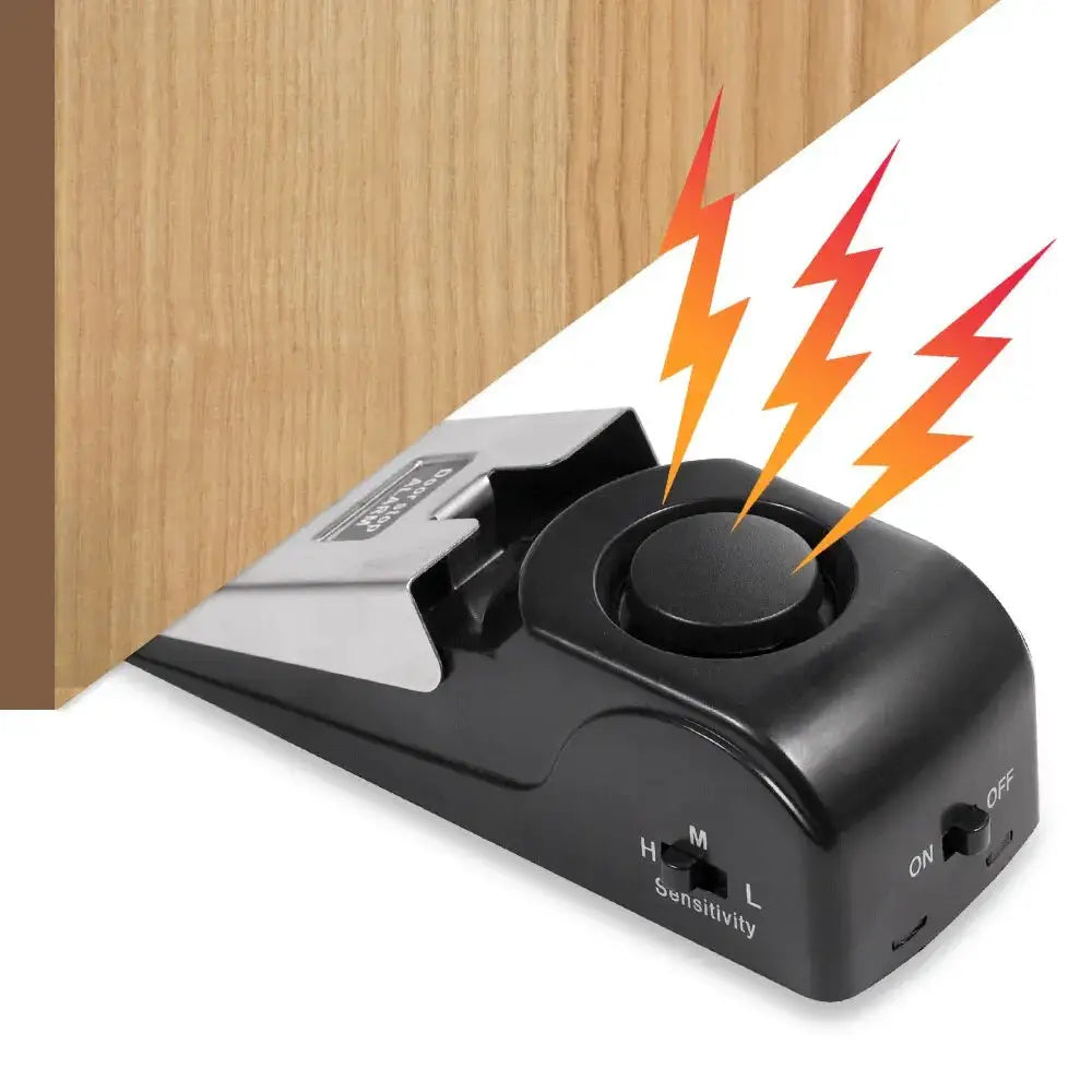 KERUI 2 Pack Door Stop Alarm System 120dB Loud Home Security Anti-Theft Door Block System Portable Door Stoppers Preasure Alarm