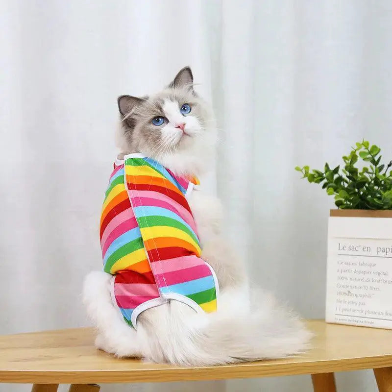 Cat Recovery Jumpsuit After Surgery Anti Lick Pet Clothes
